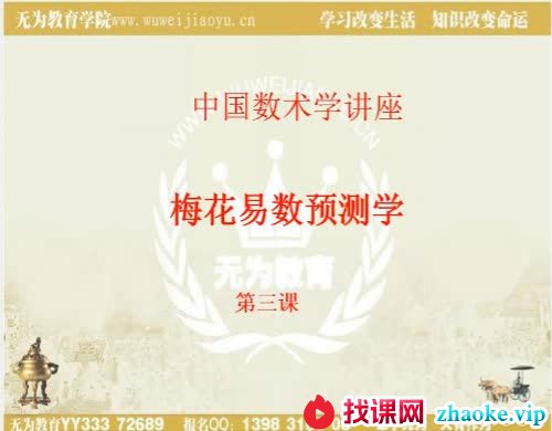 无为学院张瑞鹏 梅花易数视频教程读象法外应 梅花易数视频张瑞鹏