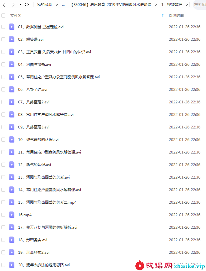 潭州教育-2019年VIP高级风水进阶课