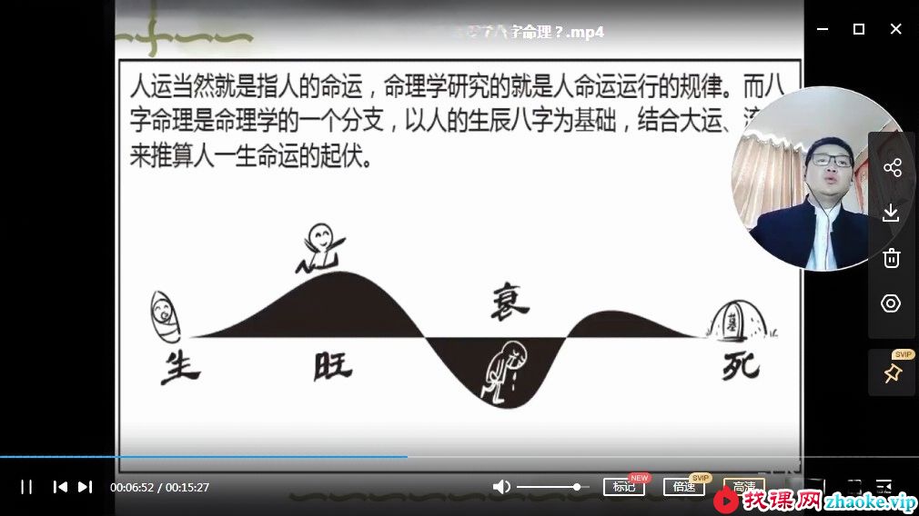 郭子谊讲八字命理实战应用62集视频 盲派命理课程