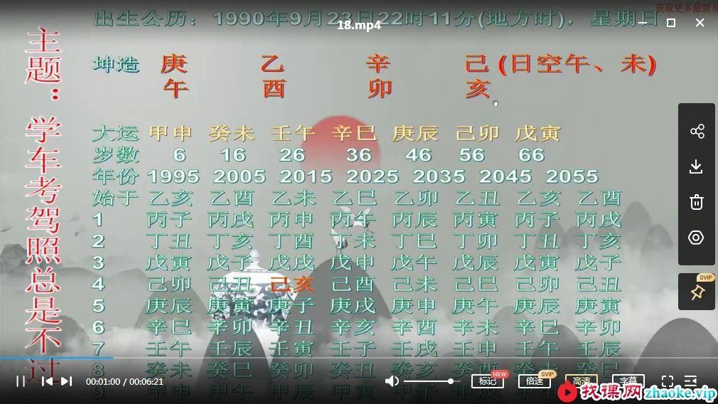 李极泉2021年新派八字亲批实战案例视频40集