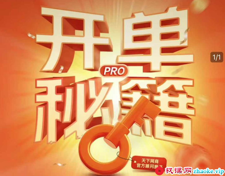 天下网商-开单秘籍PRO淘天实战陪跑计划2026年7月27(价值3980元)