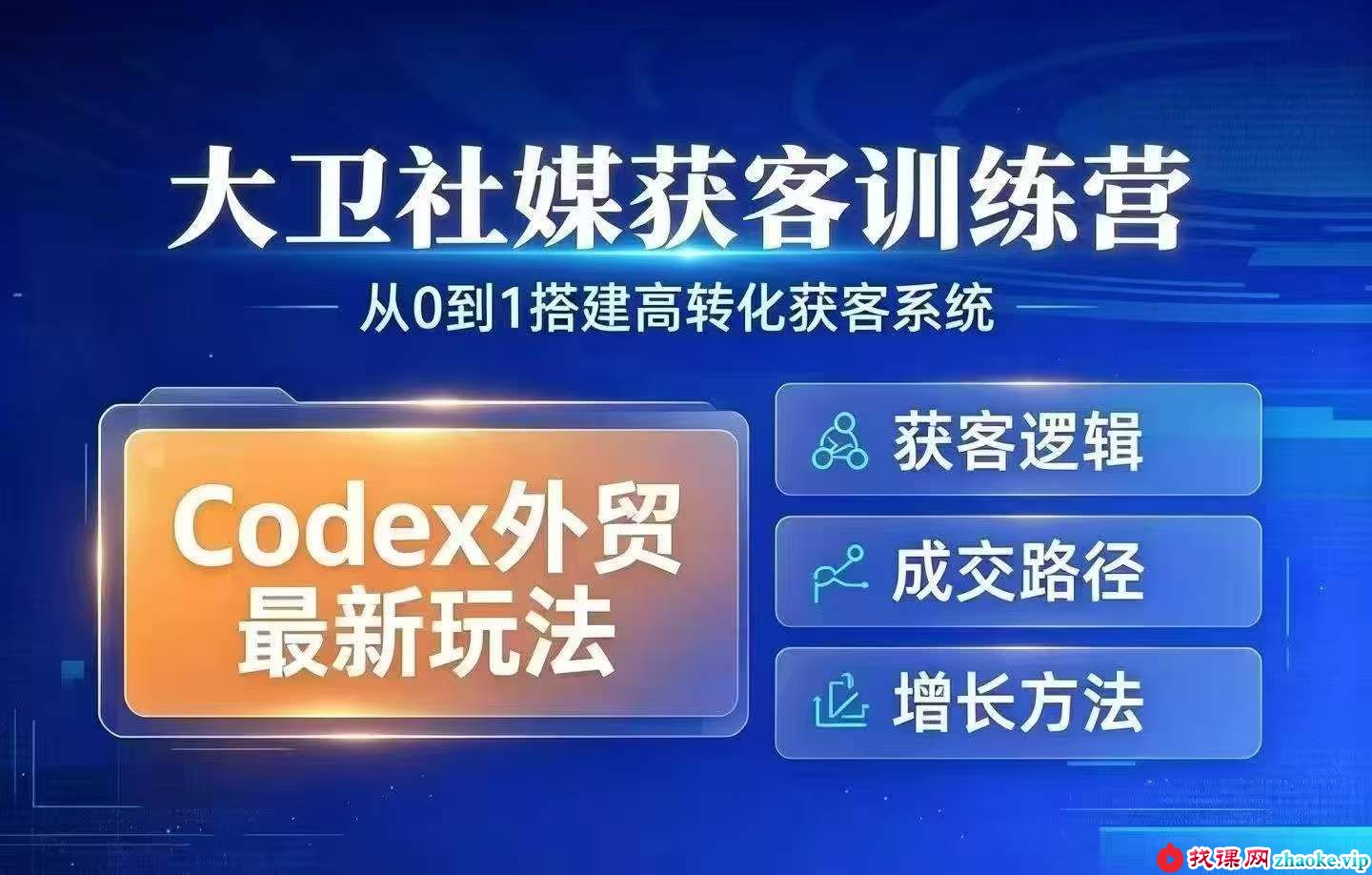 大卫-外贸社媒获客训练营7月2026年(价值3980元)