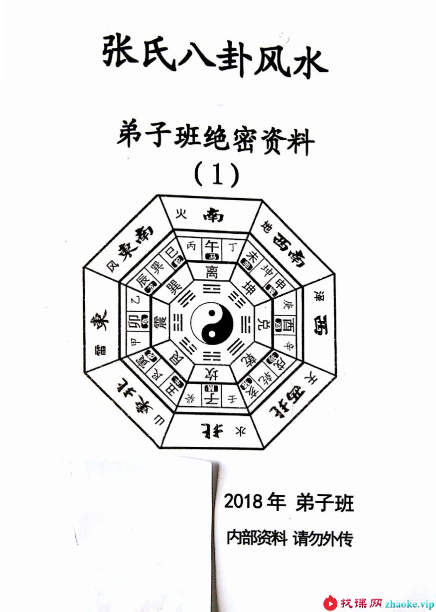 张氏八卦风水2018年弟子绝密资料