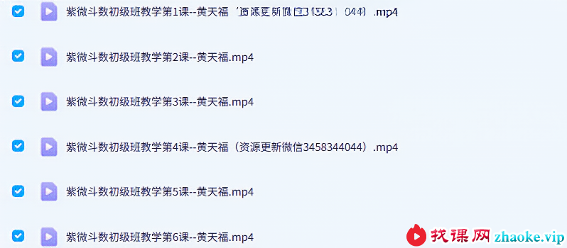 台湾黄天福紫微斗数（初级班+中级班+高级班）20集