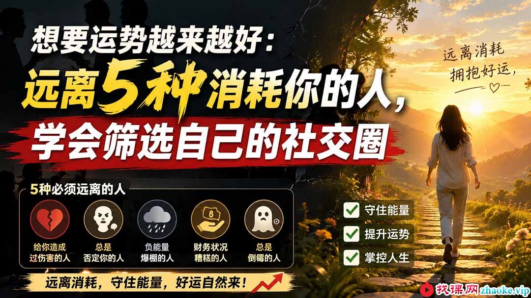 （19965期）付费文章：想要运势越来越好：远离5种消耗你的人，学会筛选自己的社交圈
