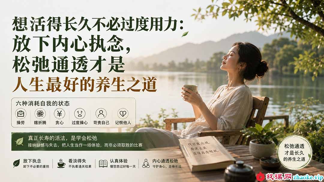 （20007期）付费文章：想活得长久不必过度用力：放下内心执念，松弛通透才是人生最好的养生之道