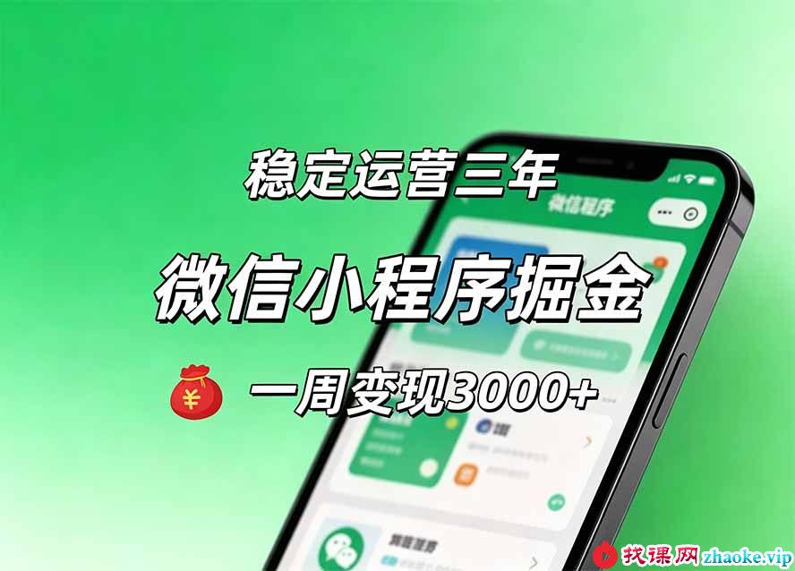 （20077期）月收益稳定1W+的微信小程序，前期积累客户，后期躺平养老，小白轻松上手
