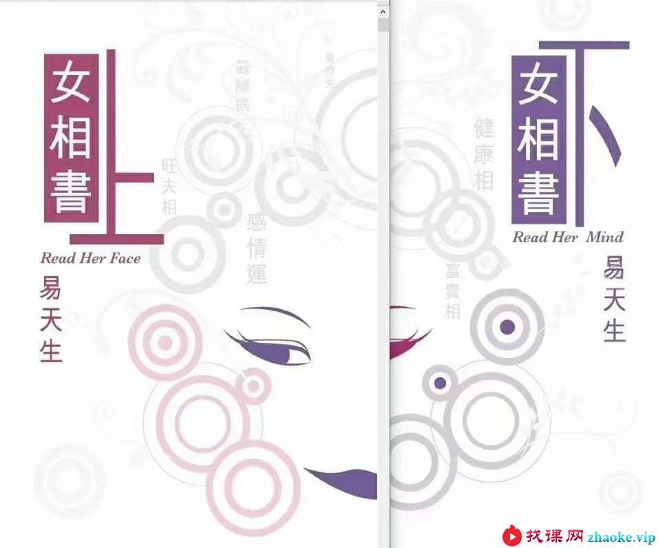易天生《女相书》上下册（上册316页 下册324页）