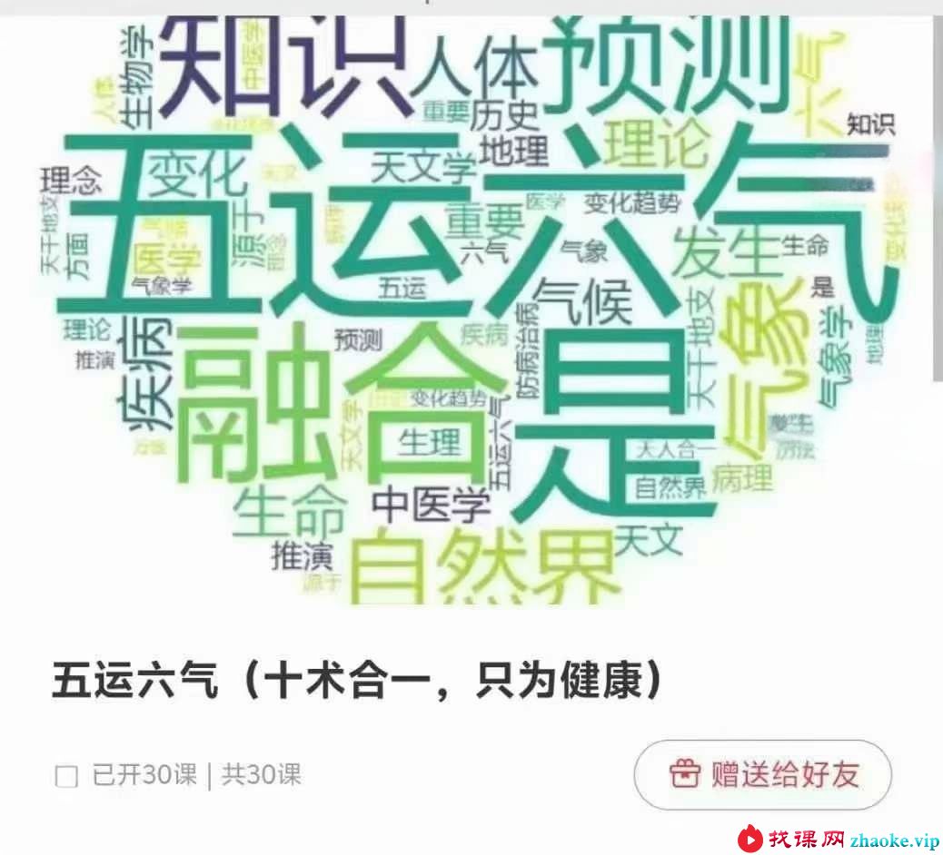 五运六气（十术合一，只为健康）30节