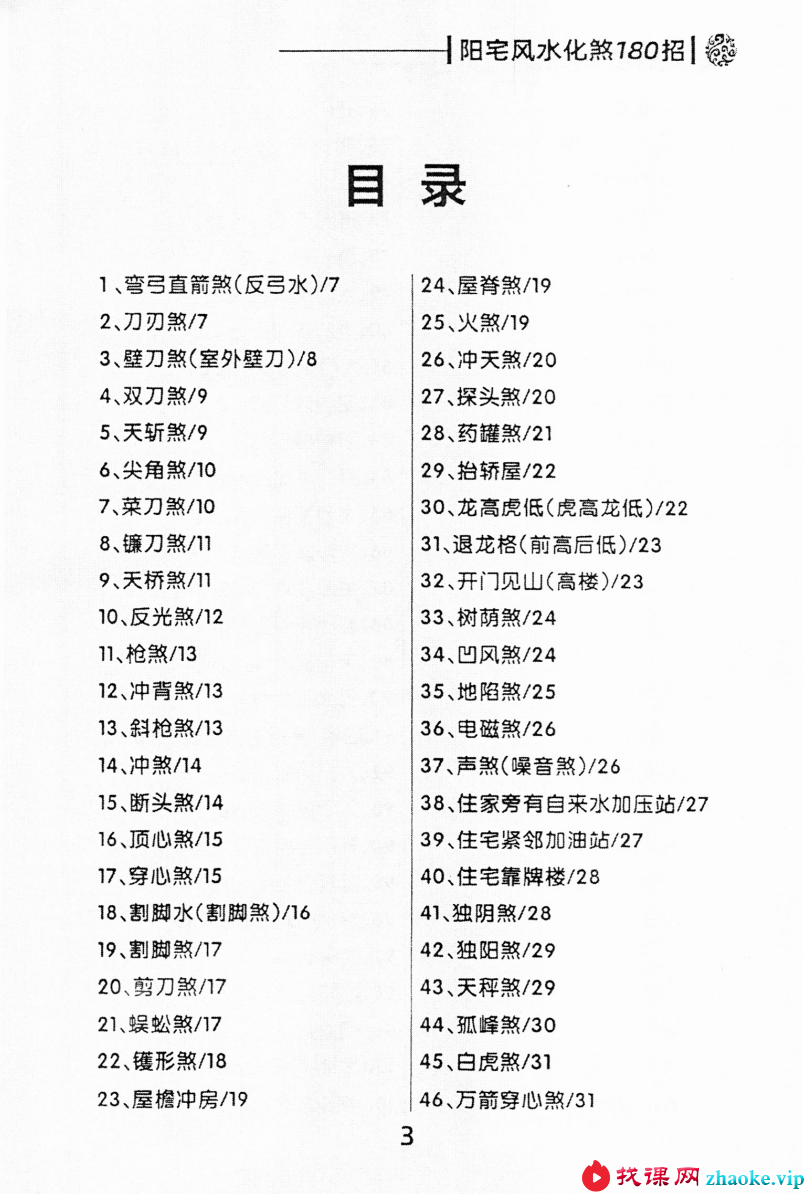 阳宅风水化煞秘法180招
