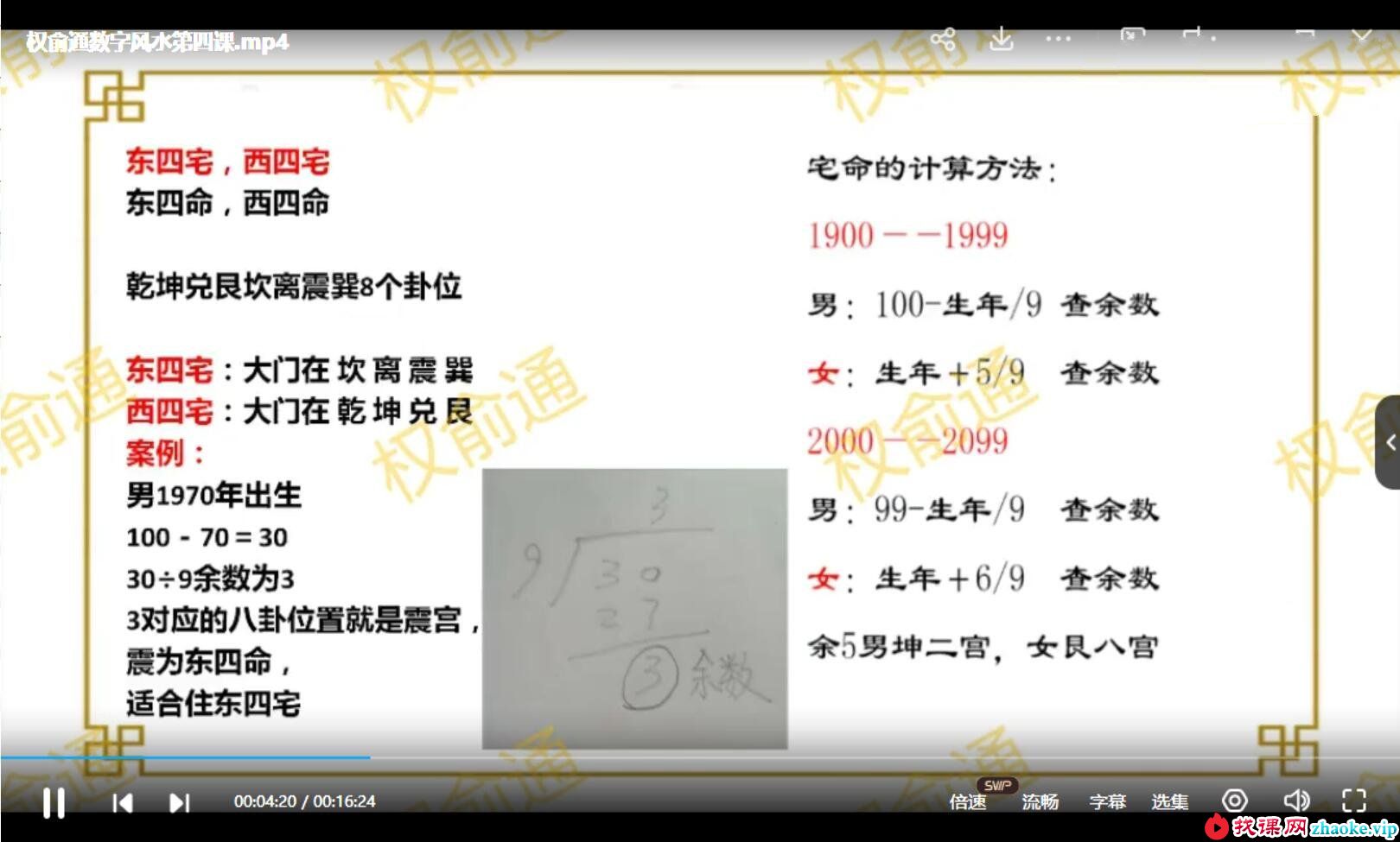 权俞通生肖神数与风水研修班 50集