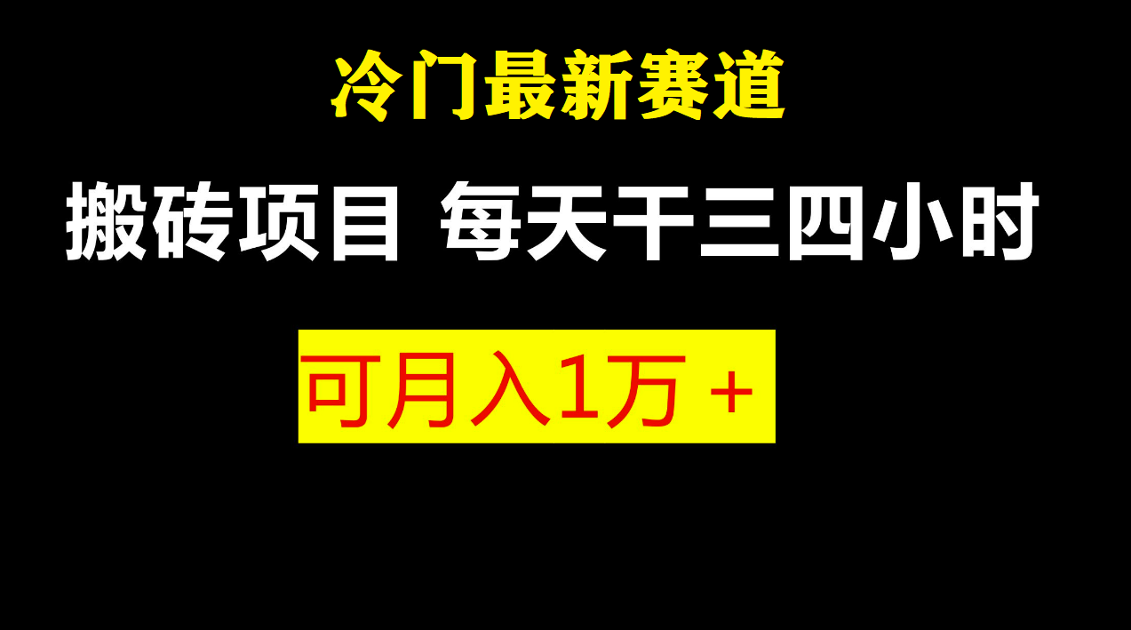 （6647期）最新冷门游戏搬砖项目，零基础也能玩（附教程+软件）