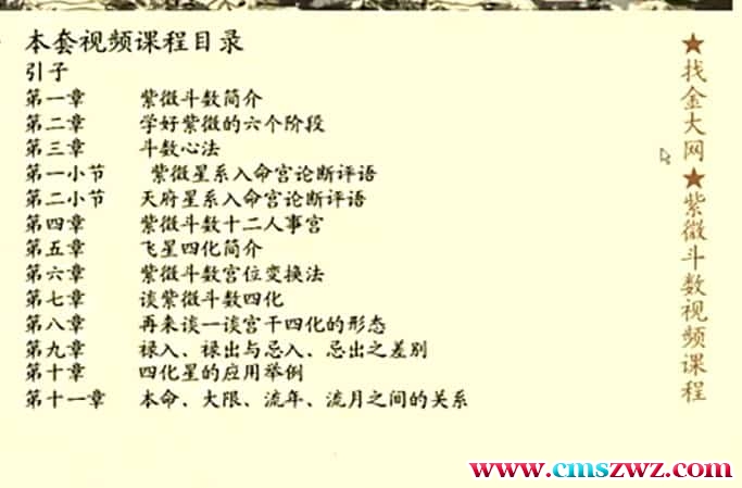 金瑞雪紫微斗数函授视频课程高级班斗数之春11讲 百度盘阿里云盘插图