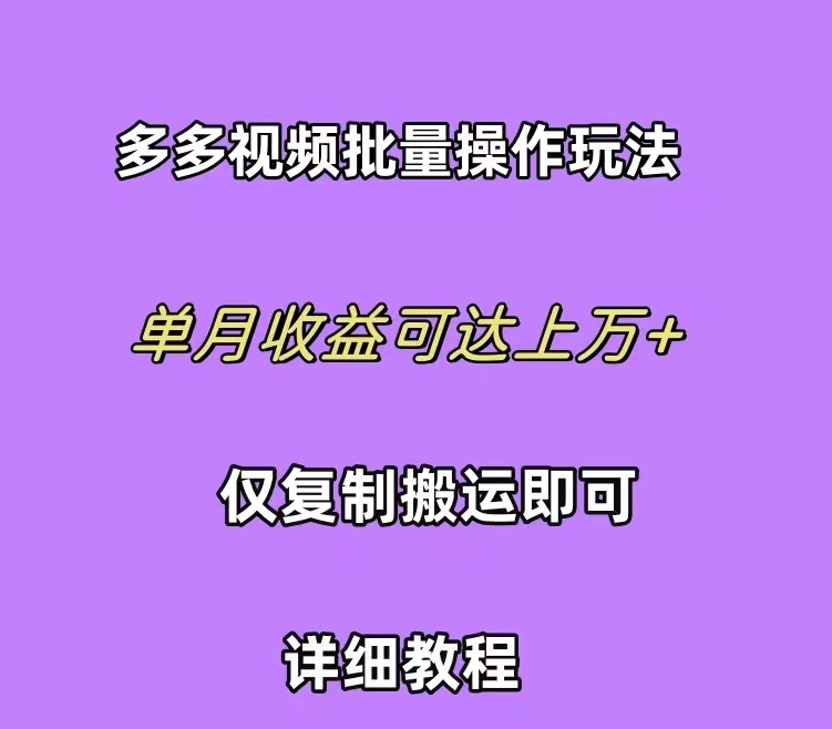 （10029期）拼多多视频带货快速过爆款选品教程 每天轻轻松松赚取三位数佣金 小白必...