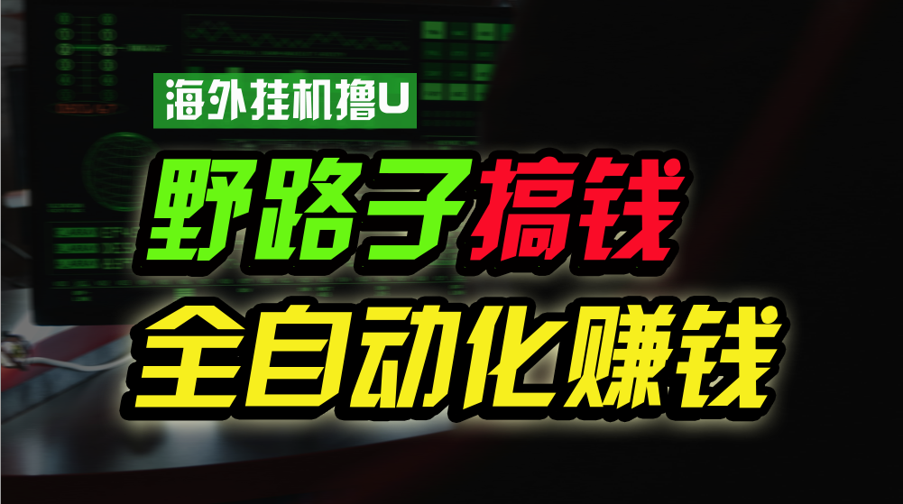 （10366期）海外挂机撸U新平台，日赚8-15美元，全程无人值守，可批量放大，工作室...