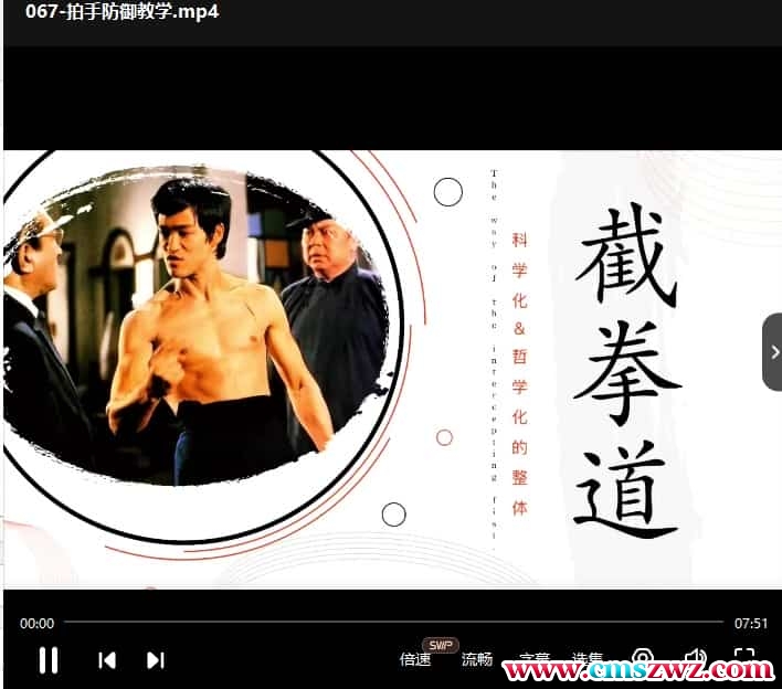李小龙三代传人亲授截拳道（核心秘技）77课时高清视频插图