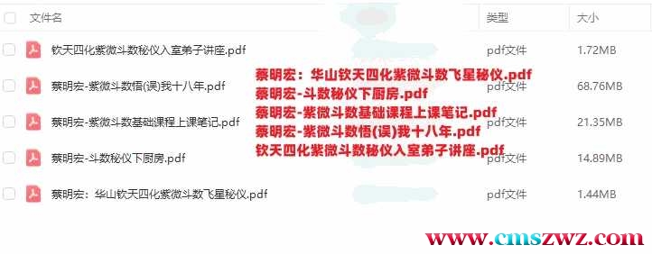 蔡明宏5册 钦天四化紫微斗数 系列资料插图