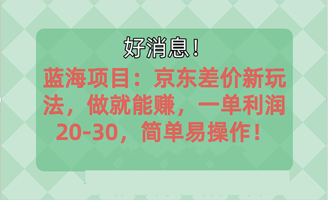 （10989期）越早知道越能赚到钱的蓝海项目：京东大平台操作，一单利润20-30，简单...