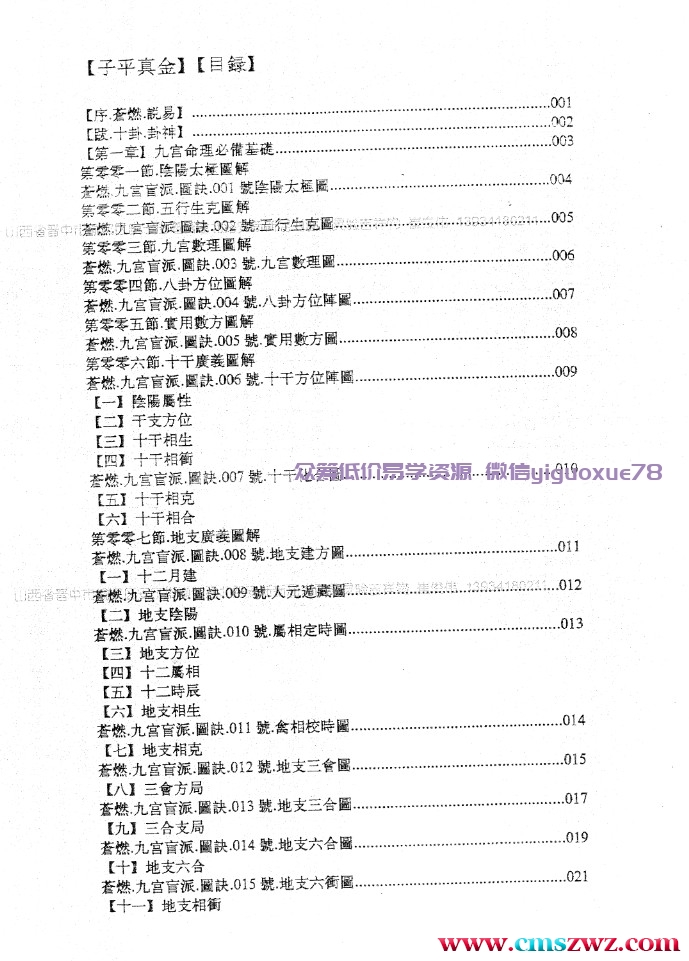 苍燃九宫盲派教学资料子+平真金+金碗银勺插图