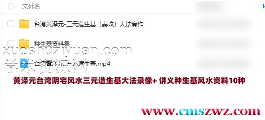 黄泽元台湾阴宅风水三元造生基大法录像+  讲义种生基风水资料10种插图