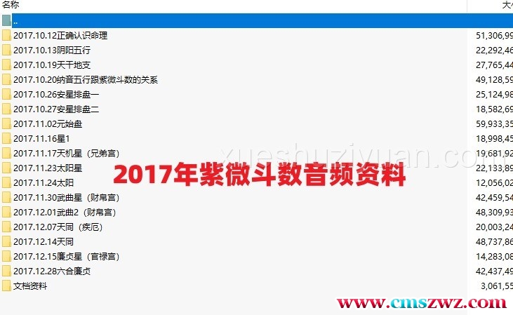 2405031 乐晓天 2017年紫微斗数音频资料插图