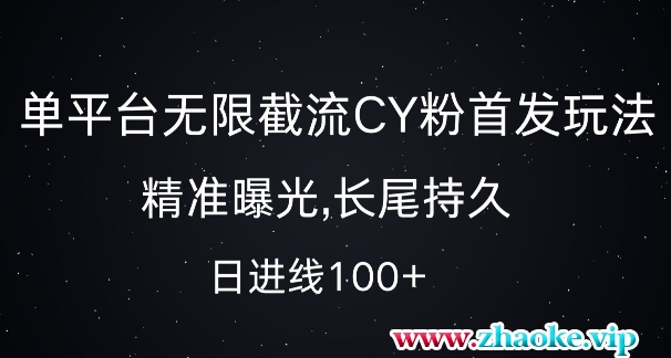 单平台无限截流创业粉首发玩法，精准曝光，长尾持久，日引流100+【揭秘】