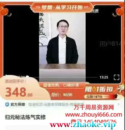 25年归元秘法炼气实操课19集视频