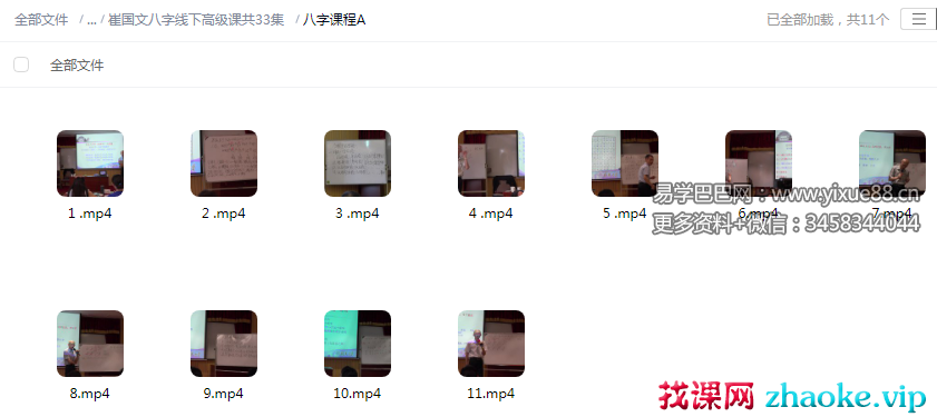 崔国文八字线下基础课+高级课