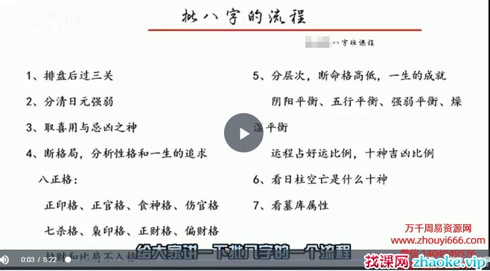雲云起学堂《四柱批八字课程》28集视频课