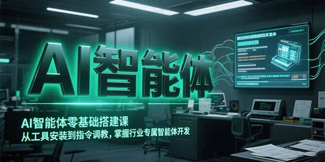 （15257期）AI智能体零基础搭建课，从工具安装到指令调教，掌握行业专属智能体开发...