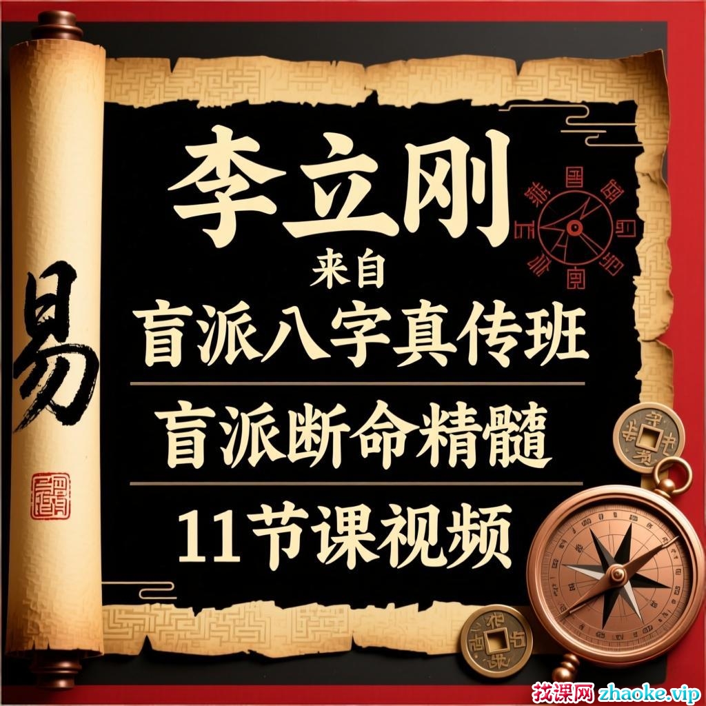李立刚老师《谱系盲派八字真传班11节课视频入手盲派断命精髓》