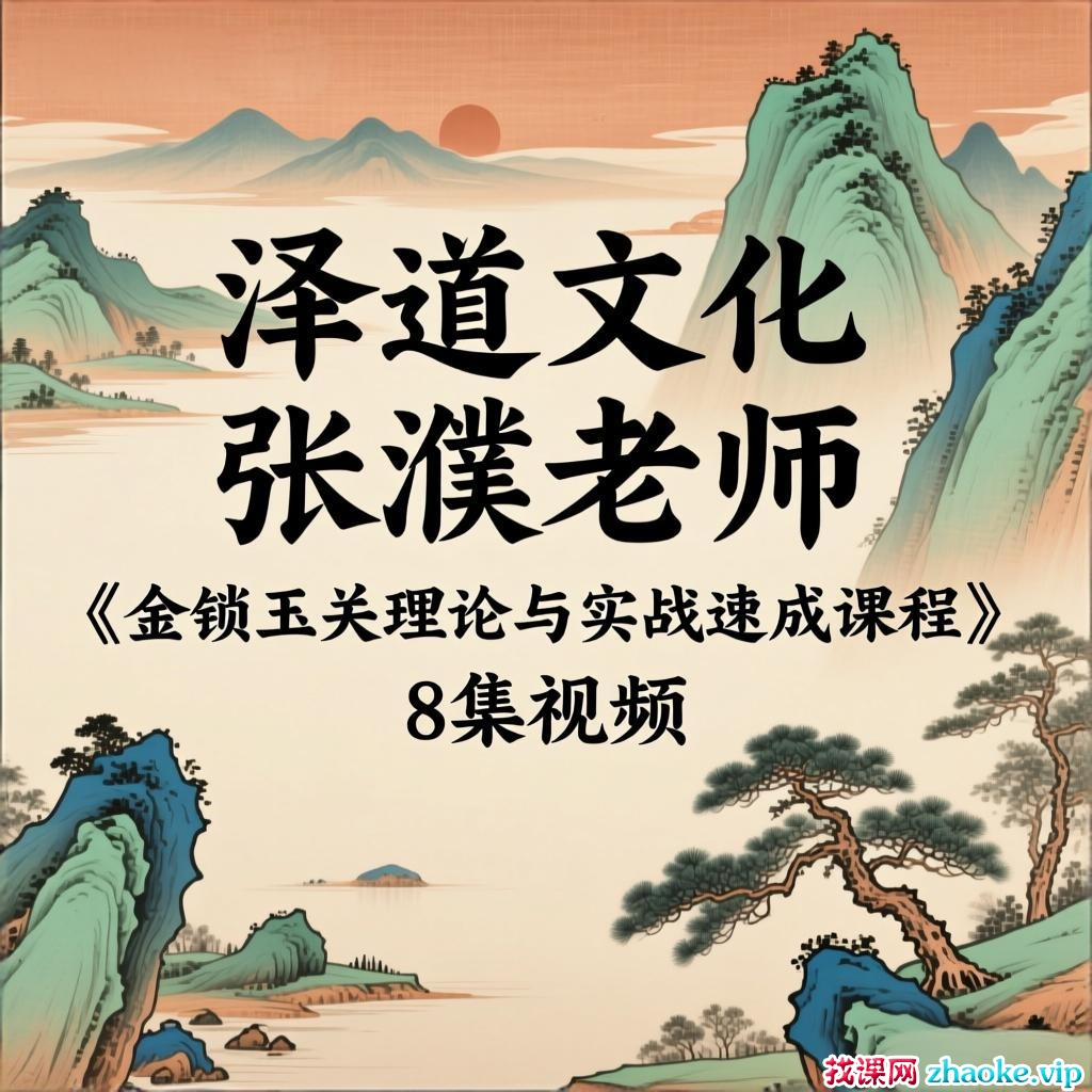 泽道文化张濮老师 《金锁玉关理论与实战速成课程》 8集视频