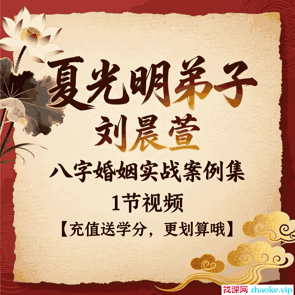 夏光明弟子刘晨萱《八字婚姻实战案例集》1节视频