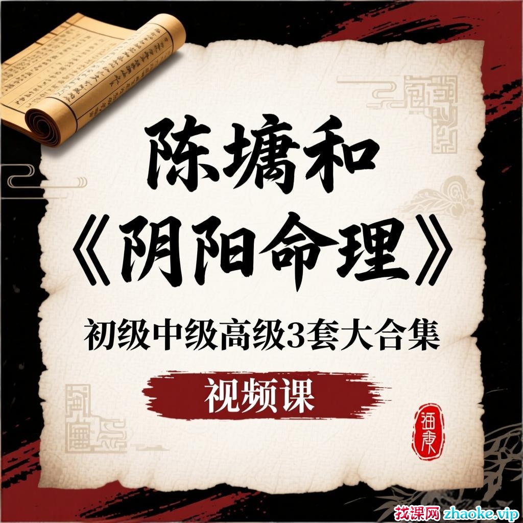陈墉和《阴阳命理》初级中级高级3套大合集  视频课