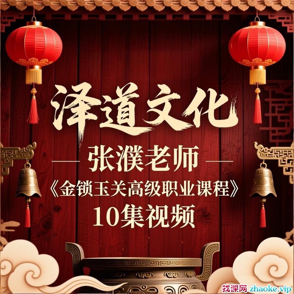 泽道文化张濮老师《金锁玉关高级职业课程》 10集视频