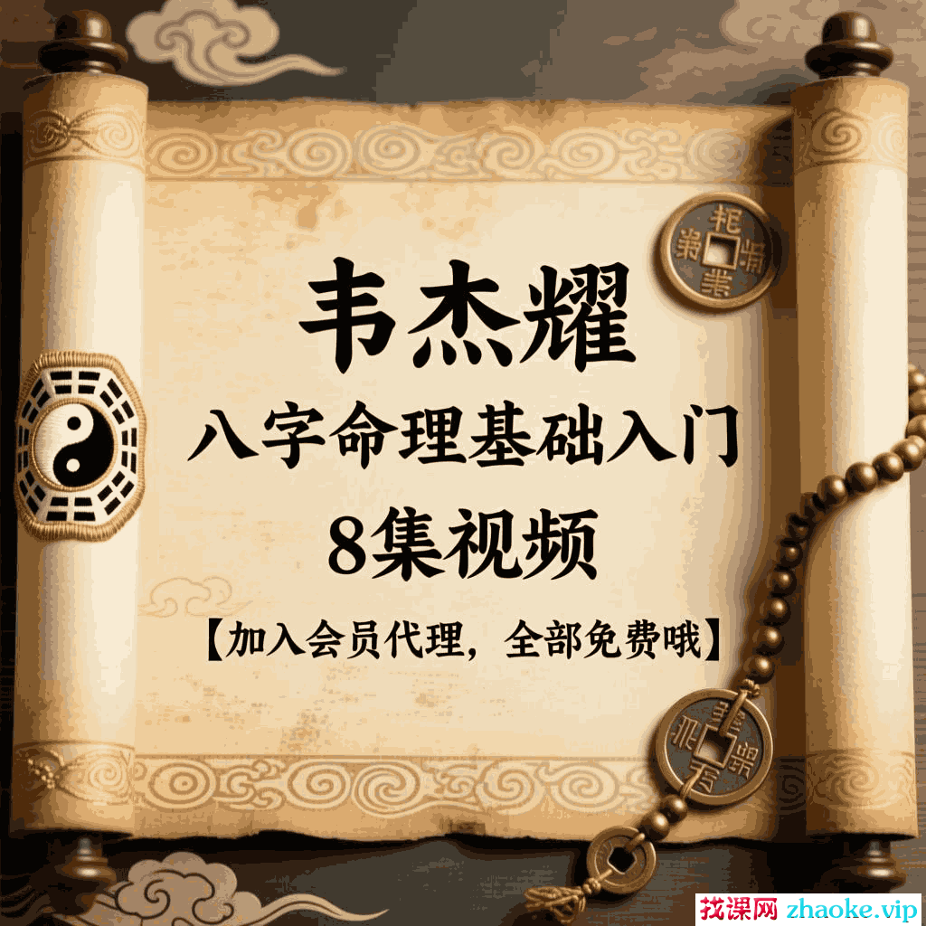 韦杰耀《八字命理基础入门》8集视频